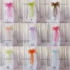 CREAM 색상 8 "* 108 ''organza 의자 샷시 100pcs 결혼식, 파티, 호텔 사용을위한 많은 무료 배송