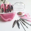 Andra bröllop gynnar äpple nagelverktyg set rostfritt stål kit 9st mode spegel nagel makeup rese manikyr set8087760