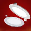Супер тонкий круглый Светодиодная панель 3-25W Встраиваемый панель лампы светильники AC85-265V 110Lm / W Белый Теплый белый