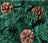 Natural pine Christmas tree decoration one package 9 pieces diameter of 3-4cm Pinecone hang Christmas gifts free shipping CF001