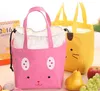 Verdikking Isolatie Waterdichte Draagbare Zuid-Korea Bruin Handtas Lunch Maaltijd Lunchbox Cut Cartoon Small Bag Gratis Verzending