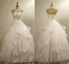 Sheer Neckholder Organza Ballkleid Brautkleider mit Applikationen, Perlenstickerei, Schnürung, echtes Foto, bodenlange Brautkleider, Vestidos De Novia