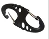 2000 PCS Klättring Krok S Typ Carabiner Dual Buckle Keychain Mini Black H1E1