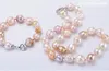 Feine Perlen Schmuck 13-14mm Südsee Barock multicolor Perlenkette 26inches 18 "Armband 7,5-8" (neckalce und Armband können beitreten)