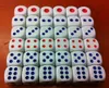 14mm 6 Sided Dice Routine Ordinary Dices Boson White Background Red Blue Points KTV Bar Nightclub Drinking Game Dice Good Price #N4