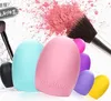 A estrenar Maquillaje Cosmético brushegg Pinceles Limpiador Guante de limpieza Removedor de silicona Lavado de huevos Huevo Scrubber 8 colores