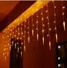 4m * 0,7m 100 LED Icicle Curtain Lights Christmas Led Icicle String Fairy Lights för hemfest bröllopsdekoration