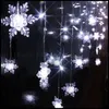 Multi 3.5M 100SMD Fiocco di neve LED Luci per tende a stringa Vacanze Natale Decorazioni per matrimoni LLWA220