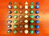 Polyhedral Dice Set Transparent 1pcs * D4/6/8/12/20 2pcs * D10 (00-90,0-9) Dungeons & Dragons RPG Game Toys 7pcs/set #D8