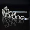 2020 Mode Groothandel- Chic Glitter Rhinestone Princess Crown Headband Tiara Sticks Mooie hartvormige kinderjongen Girl Hair Accessoires