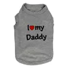 I love my mommy Daddy Pet Dog Shirt Clothes Puppy Cat Apparel Vest Coat Clothes T-shirt Cotton Blended Pet Suppliers295a