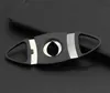 New Pocket Stainless Steel Double Blade Cigar Cutter Scissors Plastic Handle Portable Tools black color free shipping