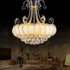 Luxury Vintage K9 Crystal Chandelier Traditionell guldkronkrona Belysning hängande lampor för hotellets vardagsrum