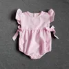 Newborn baby cotton linen cloth wrinkles babies rompers European and American latest design infant clothes toddler kids jumpers