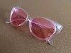 Vintage En Plastique Cateye cadre Lunettes De Soleil Transparent Gelée Couleur Lunettes De Mode Femmes Décoration Hommes Classique Lunettes 10 pcs/Lot Livraison Gratuite