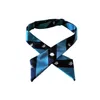 Striped neck tie + Cross bow tie blue set School uniform necktie Students bowknot for boy girl neckties Christmas Gift Free FedEx TNT