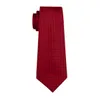 Red Mens stropdas klassieke zijden tie sets checks stropdas voor mannen stropdas hanky manchetknopen jacquard geweven vergadering zakelijke bruiloft n-1573