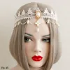 Copricapo da donna bohémien in pizzo con strass, ghirlanda per capelli, fascia per capelli, vestito operato, copricapo per ragazze, copricapo Lei