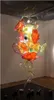 ランプ現代のムラノ花ペンダントライトプレートぶら下がっているシャンデリア手作りの吹きガラスアートシャンデリア照明