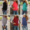 Atacado-roupa das mulheres Moda Casual Lace Patchwork Hoodies Manga comprida Tops desgaste Blusas Sports Plus Size Multi Cores frete grátis