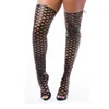 bloggers summer dance women shoes high heel sexy women cage thigh high over the knee boots woman peep toe gladiator sandals za1099825