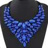 2020 Big Women Collier Femme Necklaces Pendant Blue Red Yellow Rose Statement Bijoux New Crystal Jewelry Choker Maxi Boho Vintage 285y