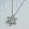 Free Shipping Luxury Pendant Jewelry Bridal Necklaces Charm Snowflake Crystal Silver Plated Necklace For ladies At The Wedding