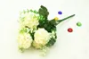 10 Букетов Искусственных Цветов Гортензии Ручной Работы 5 Головок Для Украшения Свадебного Букета