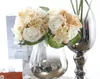 1 Bouquet Rosen Dahlien Künstliche Blumen Großhandel Herbst Lebendige Gefälschte Blatt Hochzeit braut bouquet Home Party Dekoration Hohe Qualität