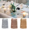 Złoto Srebro Róża Glitter Cekiny Tabela Biegacz Sashes Sparkly Wedding Party Sparkly Wedding Party Stół Dekoracja