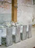Sequined New Arrival Silver Custom Blingbling Beautiful Special Wedding Events Bröllopsdekoration Stol Sash Chair Cover