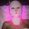 PDT Light Therapy LED Máscara Facial Com 7 Cores de Fótons Para o Rosto E Pescoço Uso Doméstico Rejuvenescimento Da Pele Máscara Facial LED