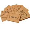 Vintage Brown Wedding Party Thank You Kraft Cards Biglietti d'auguri all'ingrosso Forniture per eventi festivi