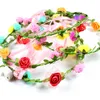 LED Lampeggiante Fiore rosa Festival Fascia Fascia Velo Accensione Ghirlanda floreale Hairband Daughter