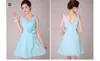 New Beach Wedding Bridesmaid Dresses Mixed Styles Short or Knee Length For One Wedding Party Beaded Cheap Blush Chiffon Bridesmaid8755319