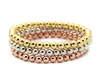 Wholesale 10pcs/lot 6mm 24K Real Gold, Rose Gold, Platinum Plated Round Copper Beads Men Woman Birthday Gifts Stretch Bracelet