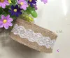 Décoration de fête d'accessoires de bricolage 5cmw x 2 mètres / rouleau ruban de toile de jute à 100% de haute qualité de la ceinture de mariage de jute