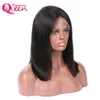 Brazylijski Proste Krótkie Cut Bob Peruki 130% Gęstość Koronki HD Front Virgin Human Hair Wig Bob Natural Hairline Dla Czarnych Kobiet Środkowej części