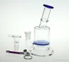 Nueva tubería de agua de bong honeycomb percolator bong bong en línea 6 "burbujeador de vidrio de vaso de agua con un tazón de 14,4 mm Junta