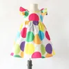 Ins Abito da spiaggia in cotone in ciliegio in ciliegio Girls Abito da spiaggia Floreale Bambino Summer Summer Backless Halter Dress Bambini Vintage Abiti da fiori Vintage 12Colors