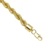 Bracciale placcato oro vero argento per uomo Articoli Link Trendy 10mm 22cm Bracciali con catena a corda Gioielli