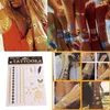 Mode Sexy Metalic Gold Tatoo Tijdelijke Flash Tattoos Sex Producten Henna Metalen Bling Lichaam Verf Stickers Tats Tattoo Sticker 14 * 25cm