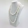 PE0051 2016 New Fashion Brown String 42 inch Knotted Fresh Water pearl long necklace for woman306n