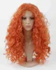 New Hot Brave Merida Curly Orange Hair Cosplay Party Long Wig Kostym Paryk