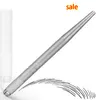 100 Stücke Silber professionelle Permanent Make-up Stift 3D Stickerei Make-up manuelle Stift Tattoo Augenbraue Microblade kostenloser Versand