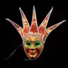 Hot Novelty Party Jester / Jolly Venetian Halloween Maska Wenecka Masquerade Maska Kolor Malowanie Full Face Maska Kostium Dostawy Party