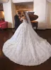 Арабский Дубай кружева с плеча балное платья свадебные платья 2017 элегантный аппликационный собор длинный поезд свадебные свадебные платья пользовательские EN9264