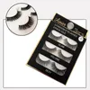 3D-Wimpern aus Nerzhaar, 3 Paar/Packung, natürlich, lang, weich, schwarz, 3D-Augenwimpern, Make-up, handgefertigt, dick, gefälschte falsche Wimpern, hohe Qualität