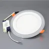 3 Modeller LED Panel Downlight 6W 9W 16W 24W Round / Square 4Color Dubbelfärg LED Tak Inbyggd panel Ljus AC85-265V