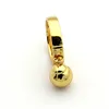 Titanium steel jewelry wholesale hanging bead ring 18K gold hanging ball ring ladies ring7317301